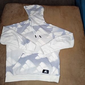 Adidas Hoodie, Large, Off-White
